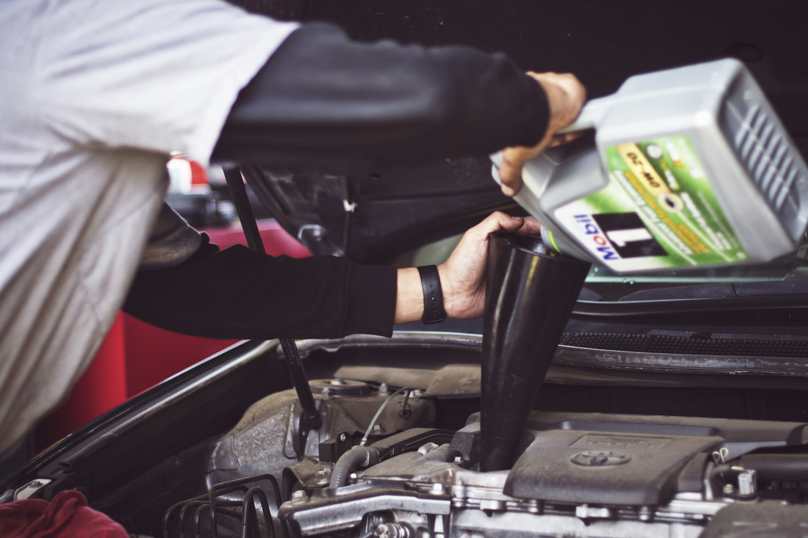 Launch Northeast workshop in Thornaby — mechanic working on a vehicle